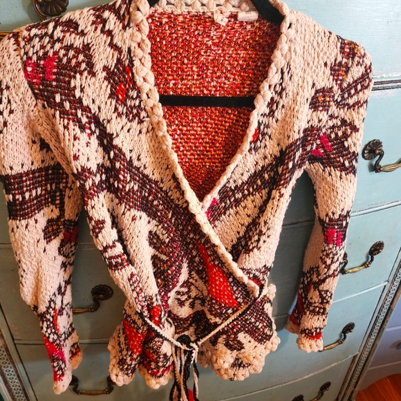 Moth Brand Sold At Anthropologie Stunning Knit Cardigan XS - Picture 1 of 4
